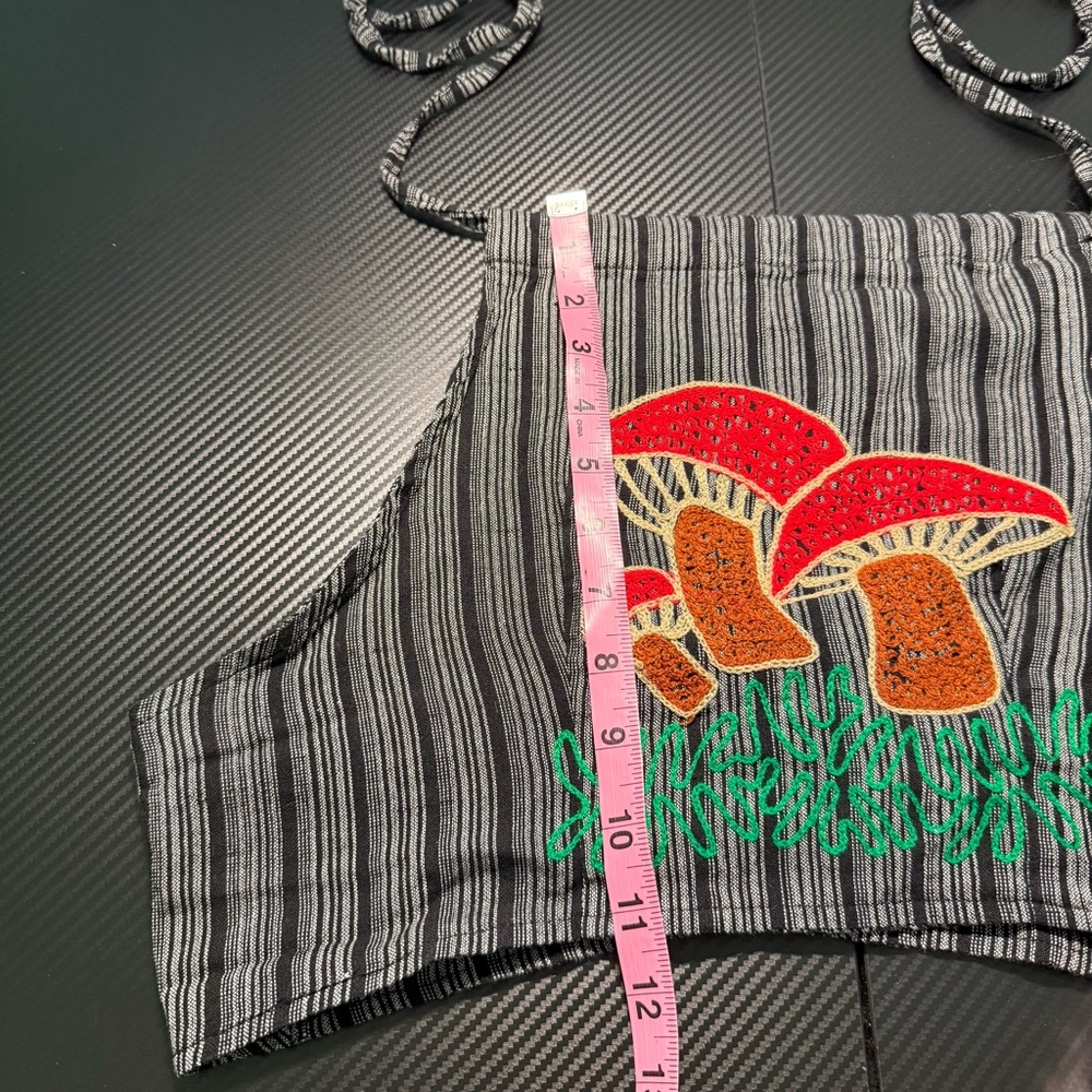 🍄 Katimandu Imports Mushroom Halter Top | Handmade Nepal Cotton Boho Fairy Core - Picture 9 of 11